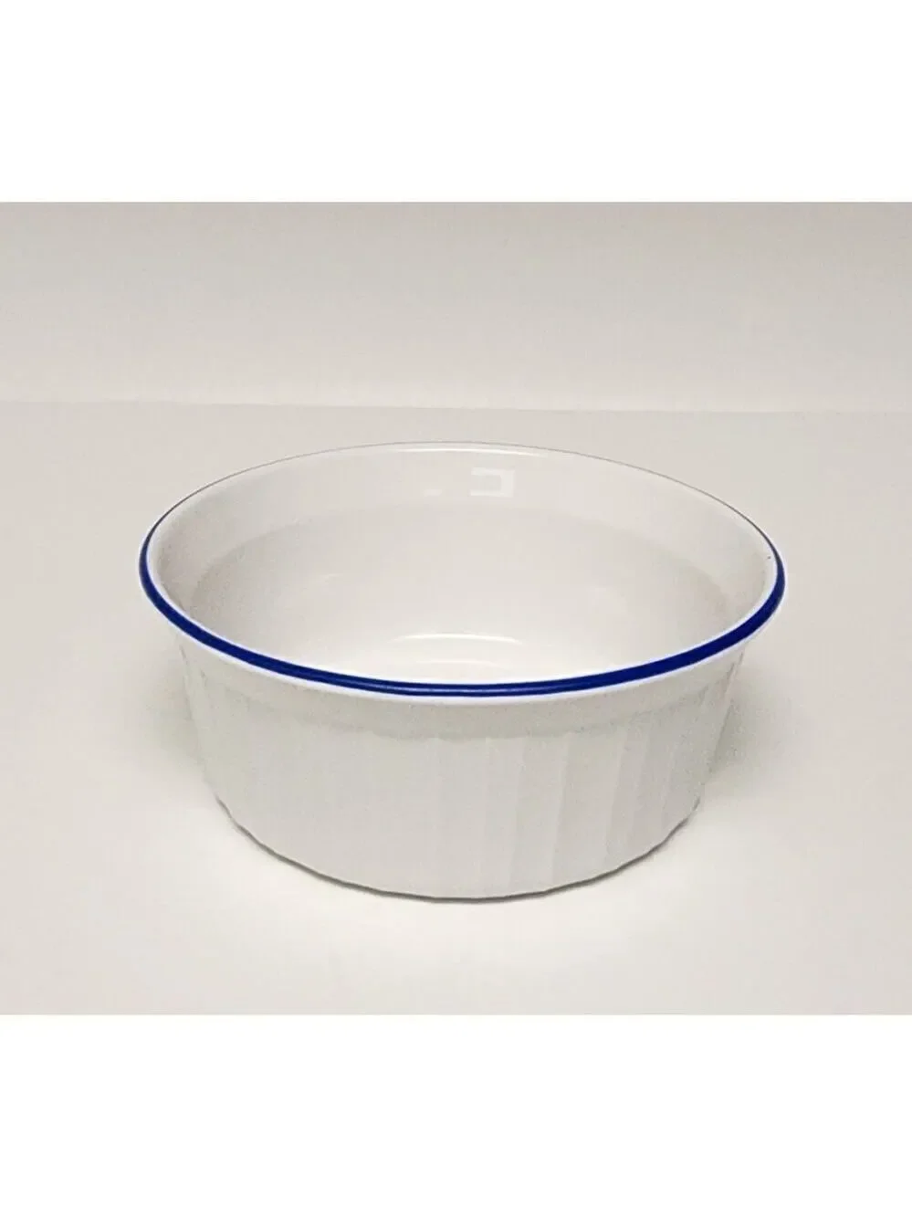 BIA Blanc De Table/Corningware Vintage Casserole Dish W/ Cobalt Blue Trim 9PCS